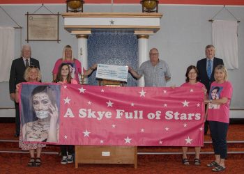 Cumbria Freemasons present cheque to A Skye Full of Stars