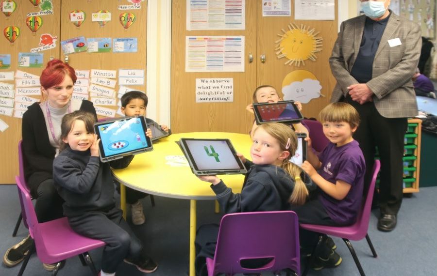Freemasons and music centre gift tablet PCs to schools in Farnham