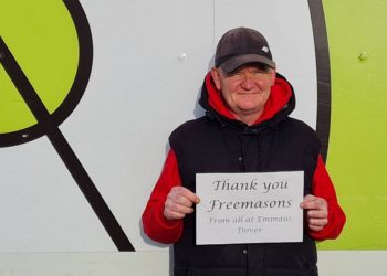Freemasons donate £17,500 to Dover homelessness charity