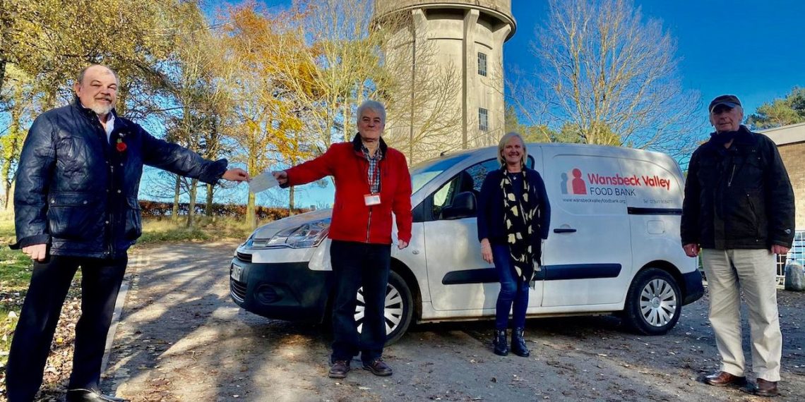 Morpeth Freemasons make donation to local food bank