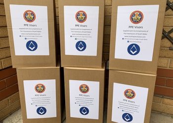 South Wales Freemasons donate 3,000 visors to frontline healthcare staff