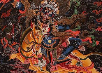 Palden Lhamo, the Terrifying Female Protector aspect of Tara: “Sole Mother, Lady Victorious Over the Three Worlds”