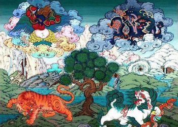 In Vajrayana, the Four Directional Dignities — Garuda, Snow Lion, Tiger and Dragon — are not just for prayer flags; they are profoundly powerful guardians of our mind