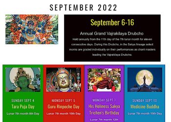 September Dharma Dates 2022 — Meritorious Practice Days and Events