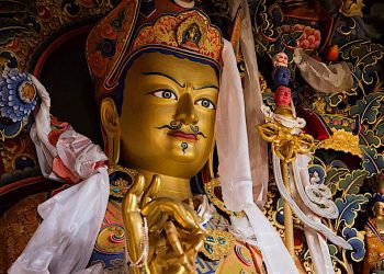 Guru Rinpoche teaching Lady Yeshe Tsogyal: on Taking Refuge “an end to birth and death”