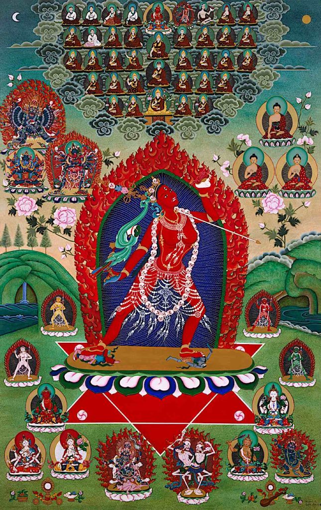 Vajrayogini, enlightened wisdom queen, leads us to bliss, clear light and emptiness, despite modern obstacles