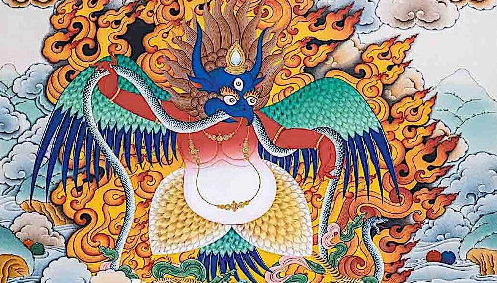 Shabala King Garuda — Multicolored King of Air, Chi, Prajna — Cheng, Enlightened Lord of the Five Activities of the Buddha