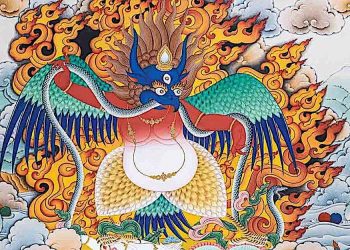 Shabala King Garuda — Multicolored King of Air, Chi, Prajna — Cheng, Enlightened Lord of the Five Activities of the Buddha