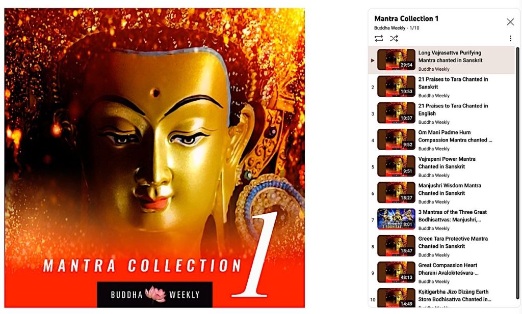 Mantra Music: Buddha Weekly's Mantra Collection 1: Green Tara, Avalokiteshvara, Manjushri, Vajrapani, Vajrasattva and more! - Buddha Weekly: Buddhist Practices, Mindfulness, Meditation