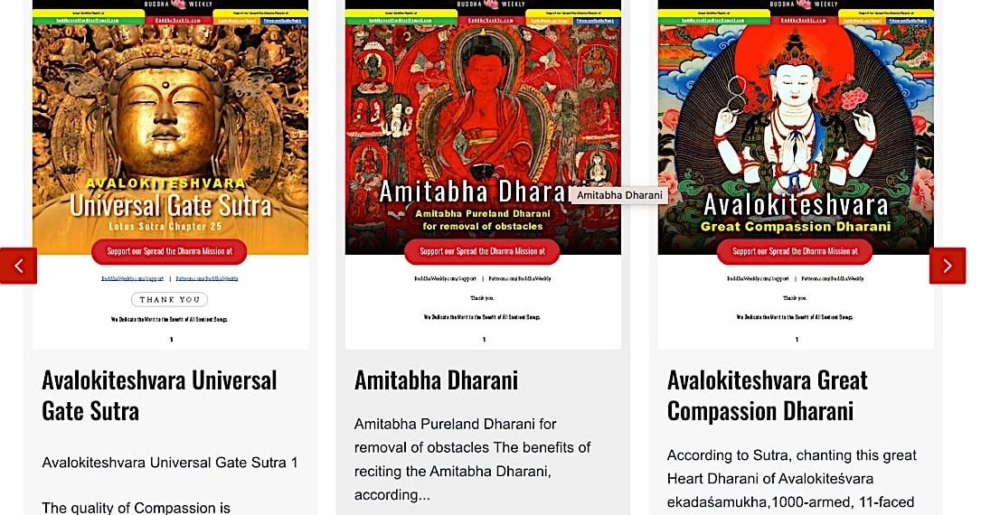 NEW - Spread the Dharma Free Dharma Downloads of Sutras, Dharanis, Pujas, Sadhanas, Teaching Texts and More - Buddha Weekly: Buddhist Practices, Mindfulness, Meditation