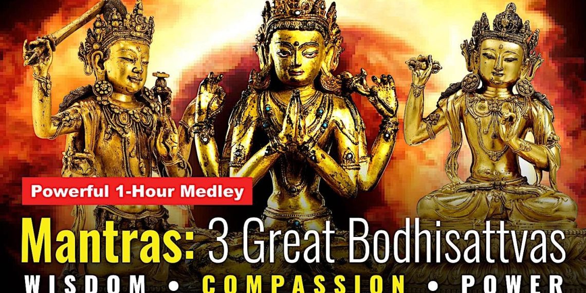 Video: Wisdom Compassion & Power Mantras: the Thee Great Bodhisattvas 1 Hour Sanskrit chanting - Buddha Weekly: Buddhist Practices, Mindfulness, Meditation