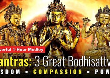 Video: Wisdom Compassion & Power Mantras: the Thee Great Bodhisattvas 1 Hour Sanskrit chanting - Buddha Weekly: Buddhist Practices, Mindfulness, Meditation