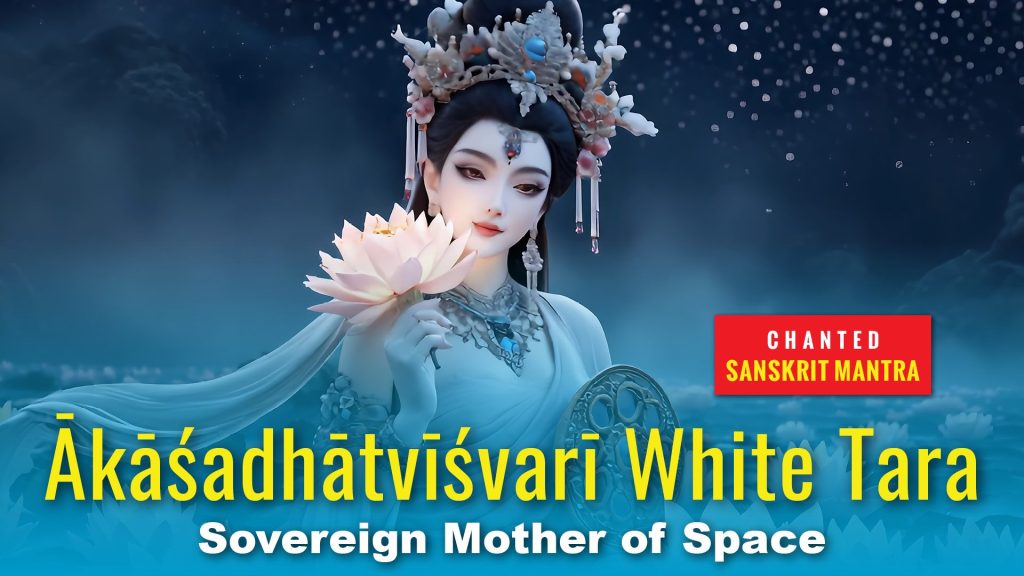 Mantra: Ākāśadhātvīśvarī आकाशधात्वीश्वरी White Tara Chanted Mantra Sovereign Mother of Space - Buddha Weekly: Buddhist Practices, Mindfulness, Meditation
