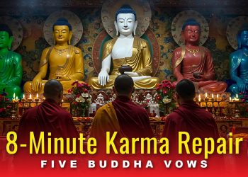 PRACTICE VIDEO: 8-Minute Karma Repair Practice: 5 Buddha Vows, Bodhisattva Vow and Refuge - Buddha Weekly: Buddhist Practices, Mindfulness, Meditation