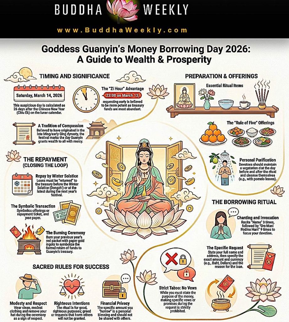 Special Merit Opportunity: Avalokiteshvara Guanyin's "Money Borrowing Day" - Need a Loan on your "merit"? March 14, 2026 is the Day - Buddha Weekly: Buddhist Practices, Mindfulness, Meditation