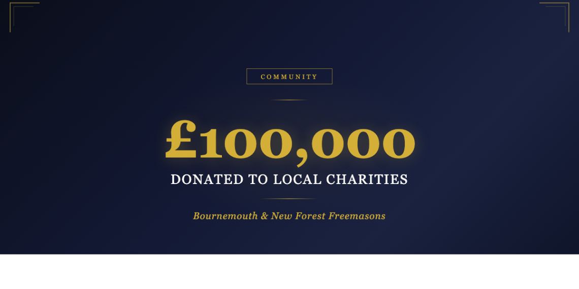 Bournemouth Freemasons Distribute Nearly £100,000 to Local Charities in One Event