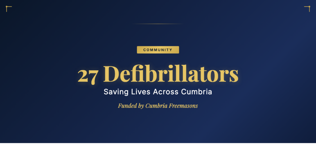 Cumbria Freemasons Install 27th Life-Saving Defibrillator at Egremont Sports Ground