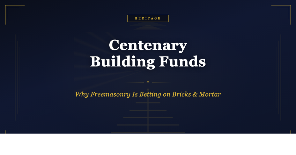 The Centenary Building Funds: Why Freemasonry Is Betting Its - Freemasonry Matters